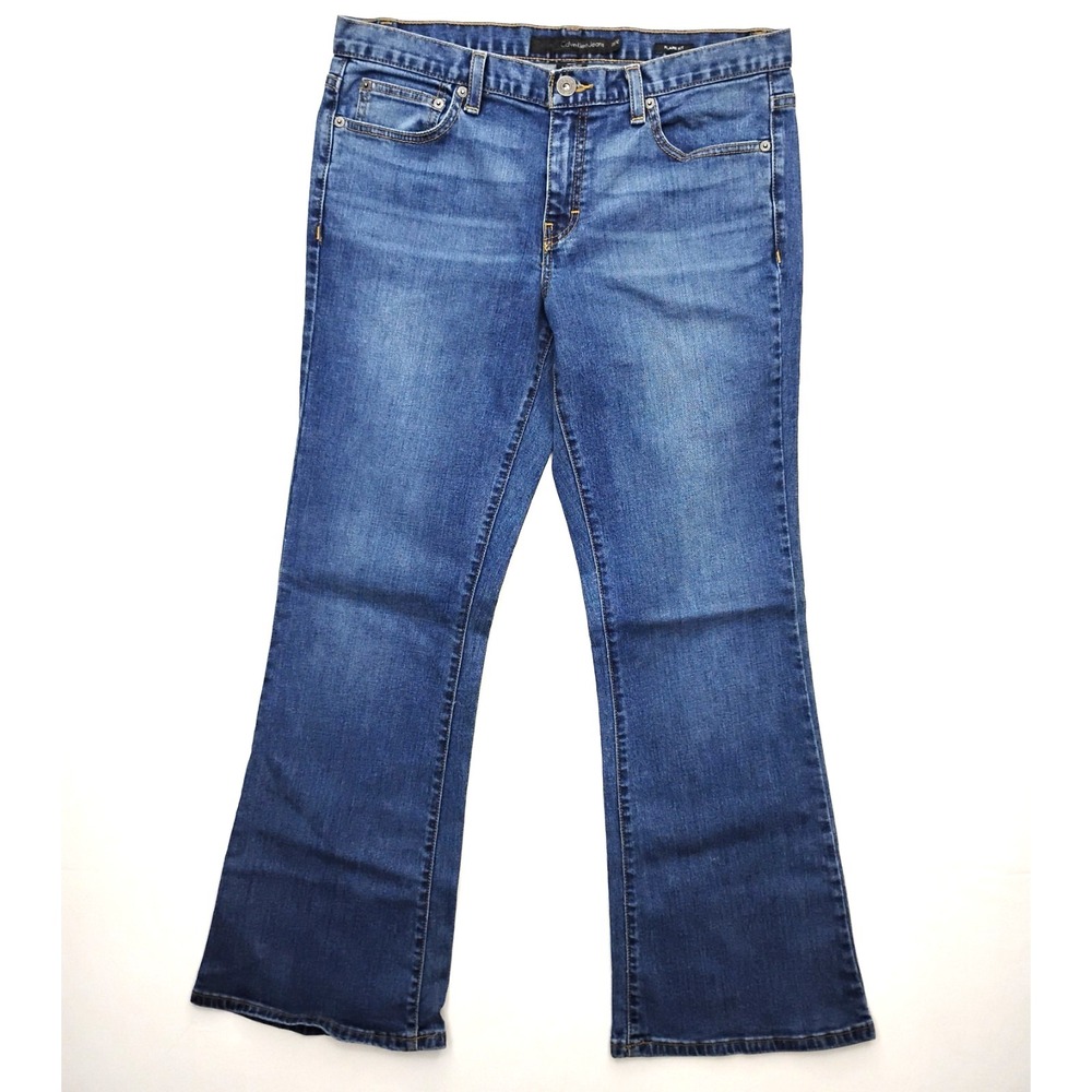 Calvin Klein Jeans Womens 12 Dark Blue Flare Fit Dark Wash fits 34x30